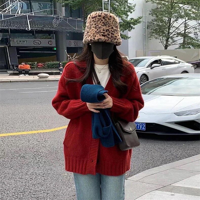 2025年秋季长袖V领3股加厚单排扣开衫,女装羊毛衫,新胜羊绒