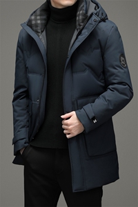 21中长款商务休闲爸爸外套中年男冬款休闲保暖羽绒服ZG2939-P340图片