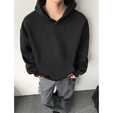 加绒奥粒绒卫衣无帽绳连帽重磅500克潮棉全棉外套男RH5302JR-P55，女装短外套，星座610B-1