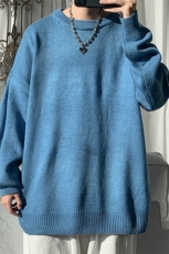 1港风宽松中性情侣潮流纯色大码M-5XL毛衣男外套7979P45加绒P55，男装针织衫/毛衣，星座226-2