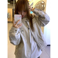水洗牛仔外套女春秋季款美式复古立领工装夹克JK7710，男装夹克，星座1116A（原606A-3）