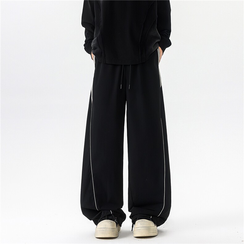 8XL-M秋季美式潮牌裤子男士宽松撞色冲锋裤速干休闲长裤K9156P68,男装休闲裤,电商D206-1