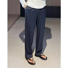 现货~天丝亚麻夏季老钱风休闲裤子男宽松轻奢长裤子K331-P50，男装休闲裤，星座1004-3