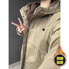 现货5W件冬季三防美式boxy解构连帽雪山冲锋衣棉衣男女棉服厚外套，男装夹克，电商A486-1