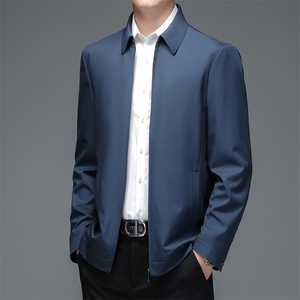 中老年男装冬季2024年新款行政夹克男中年男士爸爸装外套翻领父亲图片