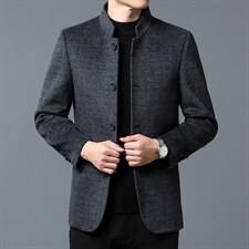 男式装2023春秋季新款商务时尚休闲百搭西装中年纯色款西服外套，男装西服，电商B212（原钱塘6029）