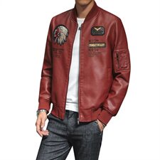 挂拍1035-P110冬季新款加绒加厚皮衣男装休闲皮夹克男士大码修身，男装皮衣，电商D310（原电商305）