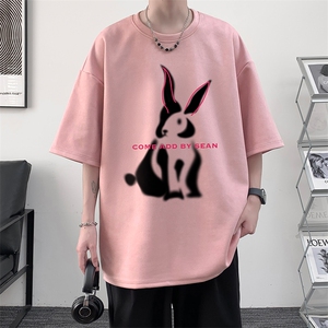麂皮绒短袖t恤男大码半袖男 JD82308-P25图片