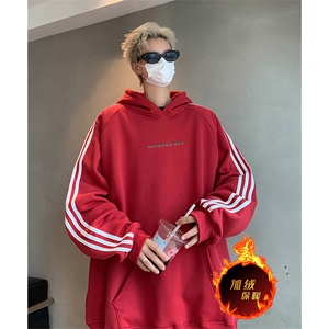 抖音得物供货 提供视频 秋冬重磅美式宽松织带连帽卫衣0608图片