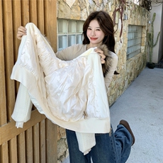 现货：冬装新款宽松显瘦连帽真毛领短款羽绒服2C135-8970P285K428，女装羽绒服，2C135