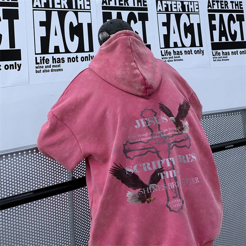 XZ301B-JB7870-P68秋装新款重磅水洗复古松连帽卫衣（加绒78）,男装卫衣,星座301B