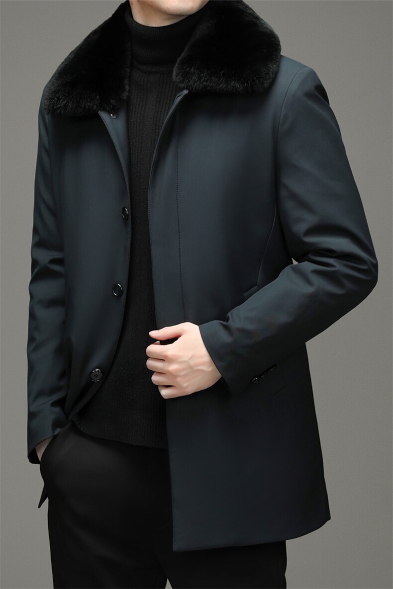 CXYF59550钱塘2020-2中年男士冬季厚款时尚休闲中长款羽绒服P255,男装羽绒服,钱塘207-2