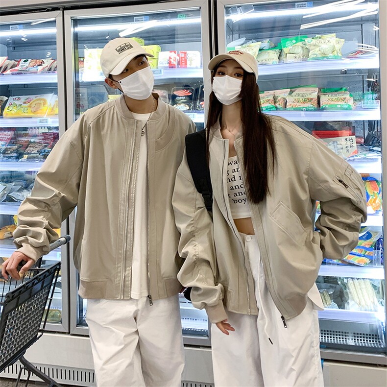 2023美潮工装夹克情侣宽松设计感棒球服外套2366特P69,男装夹克,电商A309