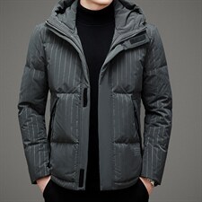 2023年新款羽绒服中年男士短款连帽鹅绒冬季男装SNNYR88305-P375图片