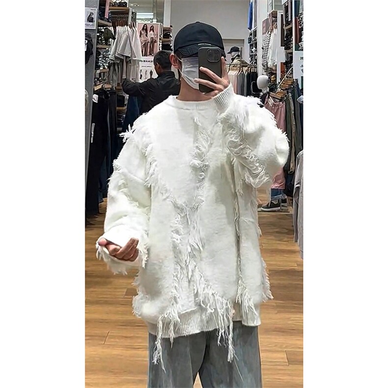 高级感复古格调情侣百搭上衣慵懒韩版复古时尚个性毛衣HY675TP55,男装针织衫/毛衣,电商A102B