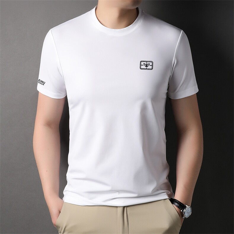 LM6528男士2023年夏季新款百搭T恤男短袖商务休闲体恤男P35,男装T恤,电商B360