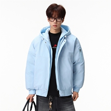 新款冬季大码羽绒棉服棉袄连帽假两件韩版宽松外套A436-2583-P95，男装棉衣，电商A436