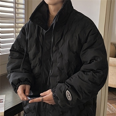 1定制面料棉衣港风半高领大码M-5XL情侣棉服外套男8707P125控168，男装棉衣，星座226-2