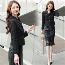 春秋修身小香风小西装短外套短款女小个子名媛气质收腰显瘦小外套，女装短外套，婵米儿