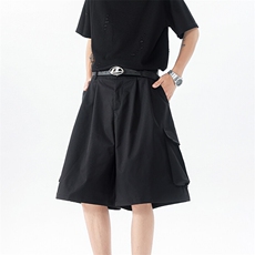 8XL-M工装西装短裤男夏季宽松大码日系痞帅高级五分裤DK26002P48，男装休闲裤，电商B312