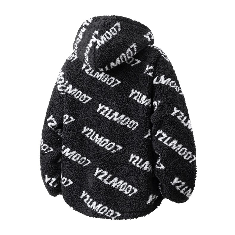 立体定制LOGO羊羔毛棉衣大码M-5XL连帽棉衣外套男78710P105控148,男装棉衣,星座227-7