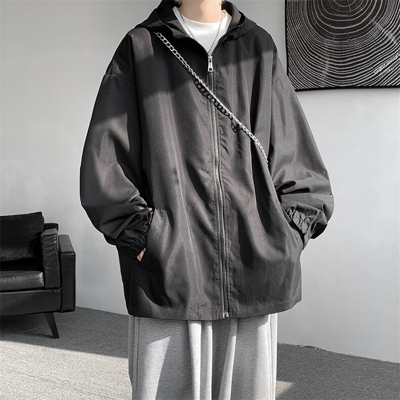 连帽夹克男大码胖子棒球服上衣外套JK65291-P45,男装夹克,电商A040