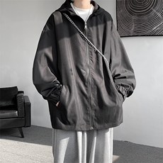 连帽夹克男大码胖子棒球服上衣外套JK65291-P45，男装夹克，电商A040