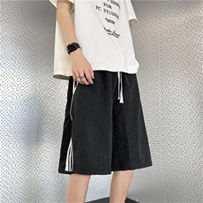 条纹短裤男夏季薄款休闲五分中裤美式高街篮球运动裤DK02222-P35，男装休闲裤，星座308B-2