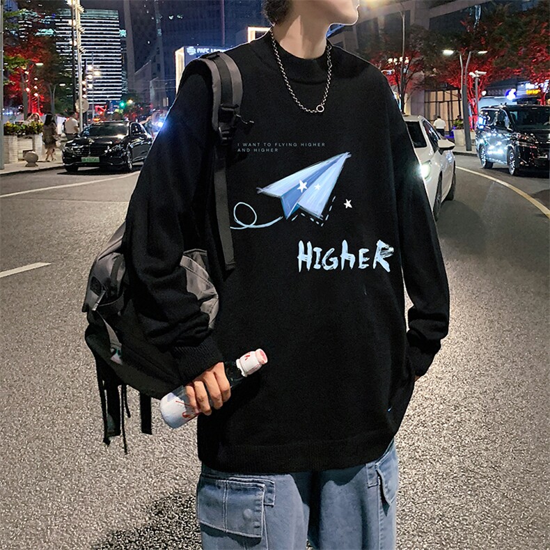 半高领毛衣男士大码针织衫男毛线衣男M18270-P45加绒款-P65,男装针织衫/毛衣,电商A040