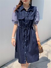 牛仔连衣裙，女装连衣裙，肆尔