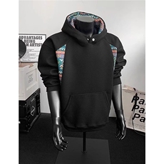 新款秋冬新款连帽卫衣男宽松拼色休闲百搭上衣WQ1066-P40加绒45，男装卫衣，星座1008