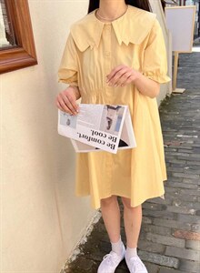 现货 特别领子连衣裙,女装连衣裙,MI MI(1F)