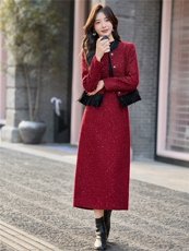 现货！！时尚小香风套装裙女秋冬季新款气质超好看两件套装，女装套装/套裙，众宇琦