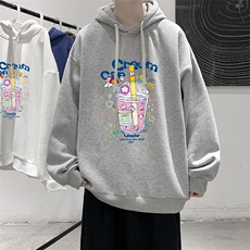 纯棉连帽卫衣男大码运动帽衫宽松薄WY2332-P35加绒款-P40，男装卫衣，电商A040