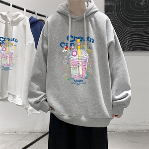 纯棉连帽卫衣男大码运动帽衫宽松薄WY2332-P35 加绒款-P40图片