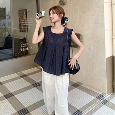 现货现货！！波点上衣+白裤子+头花三件套2C203-2860-P155-K238，女装套装/套裙，2C203