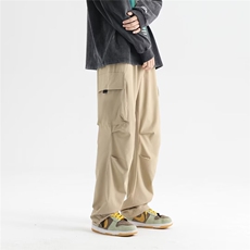 裤脚抽绳多口袋工装休闲裤男春秋夏季直筒宽松K297，男装休闲裤，星座1116A-1（原606A）
