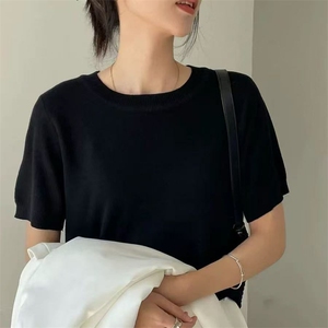 短袖t恤女2025新款夏季薄款宽松显瘦打底上衣小衫图片