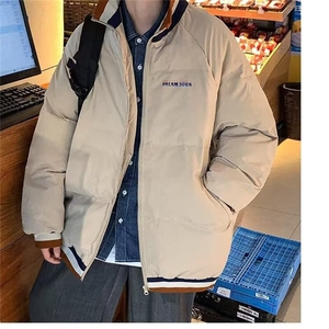日系复古立领工装棒球服男装春秋季休闲潮牌棉衣帅气潮流拼色外套图片