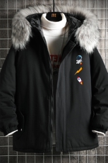 MM48165-P130冬季大毛领棉衣男士大码加厚棉袄男棉服网格，男装棉衣，电商A040A