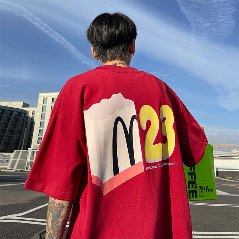 美式重磅纯棉高克重t恤cleanfit男生短袖夏季潮牌小领口情侣半袖,男装T恤,电商A486