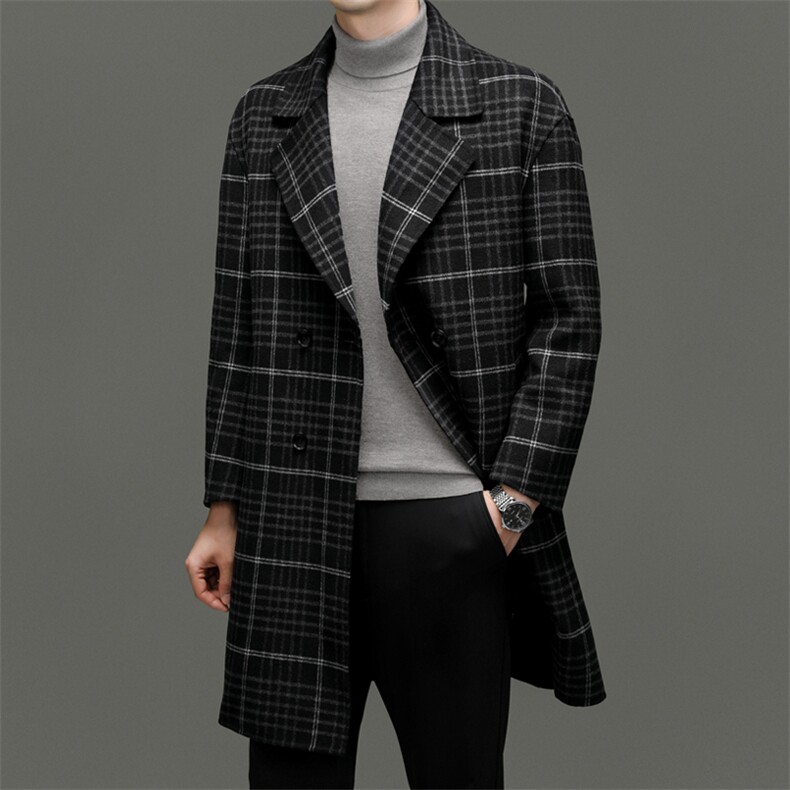 M8051-13钱塘2020-3新款冬季商务休闲百搭中年男士毛呢外套P380,男装毛呢大衣,钱塘207-3