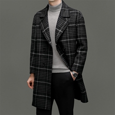 M8051-13钱塘2020-3新款冬季商务休闲百搭中年男士毛呢外套P380，男装毛呢大衣，钱塘207-3