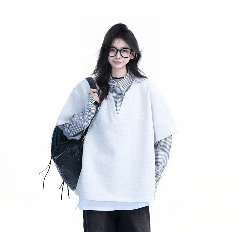 有货DW130-特批48学院风假两件衬衫男女春季外套，男装衬衫，星座603-2