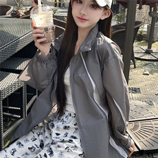 情侣休闲运动防晒衣女夏季2025新款宽松日系防晒冲锋薄外套男，男装夹克，星座506A
