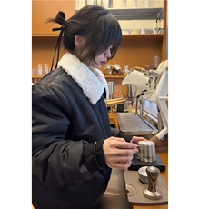 羊羔毛可脱卸领子韩版棒球棉衣外套D328-YY32-P138，男装棉衣，电商D328