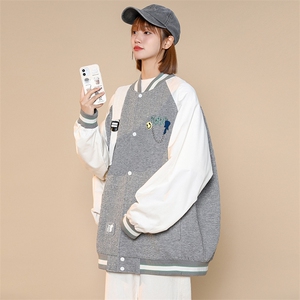 秋装新品潮休闲宽松夹克棒球服男女2023中性风刺绣外套 8013-P95图片