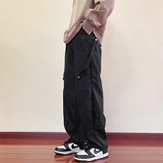 美式冲锋裤子男潮牌运动登山裤宽松高街直筒休闲工装裤FK06-P36，男装休闲裤，星座1001-1