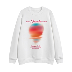 白底新款秋季时尚百搭宽松字母印花圆领卫衣W6188P30控48，男装卫衣，电商A268-1