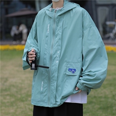 DF915-P45防晒衣外套男透气夏季薄款潮牌大码宽松连帽时尚防晒服，男装防晒衣，星座603-2